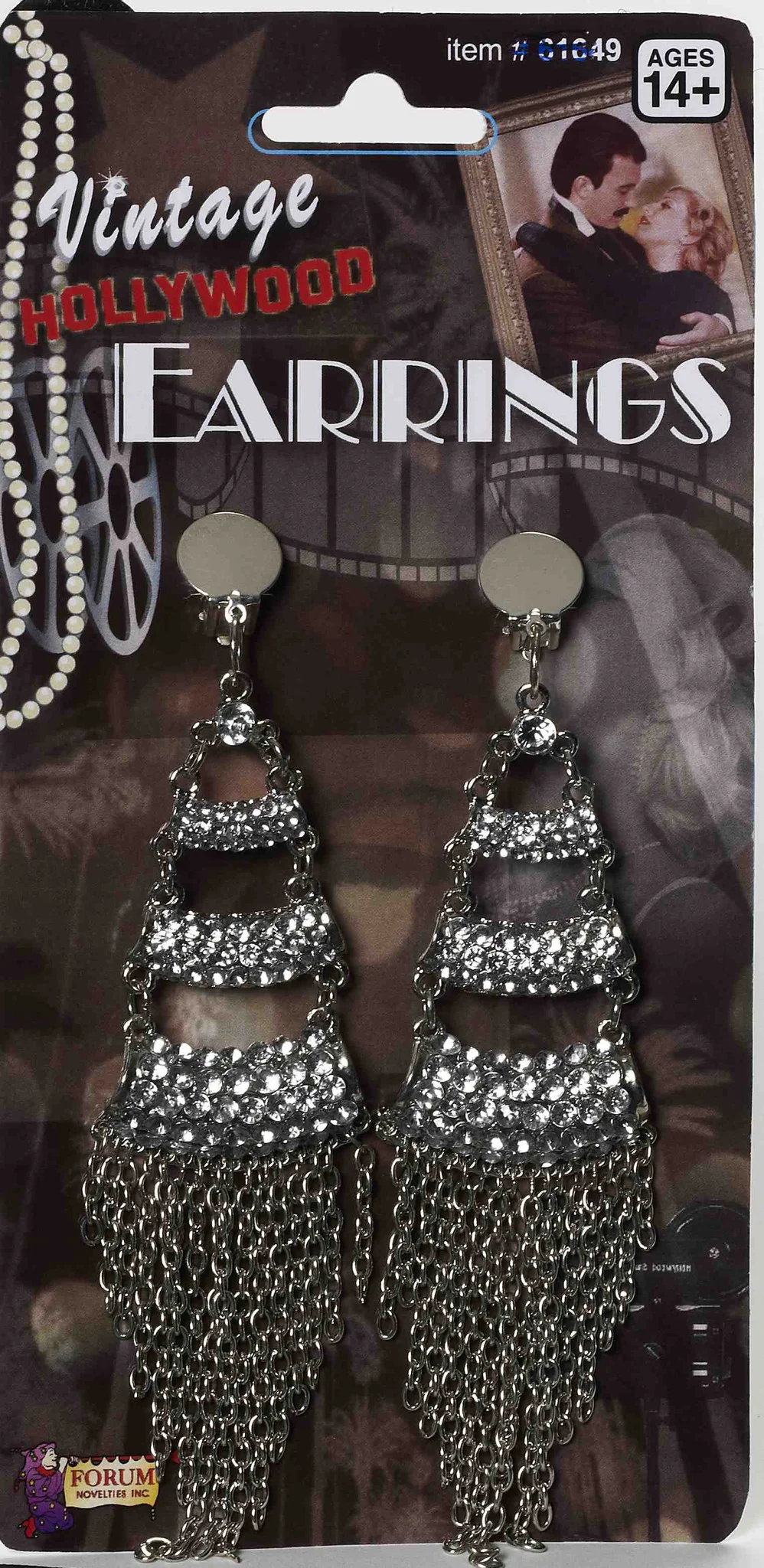 Vint.Hol.Rhinestone Earrings