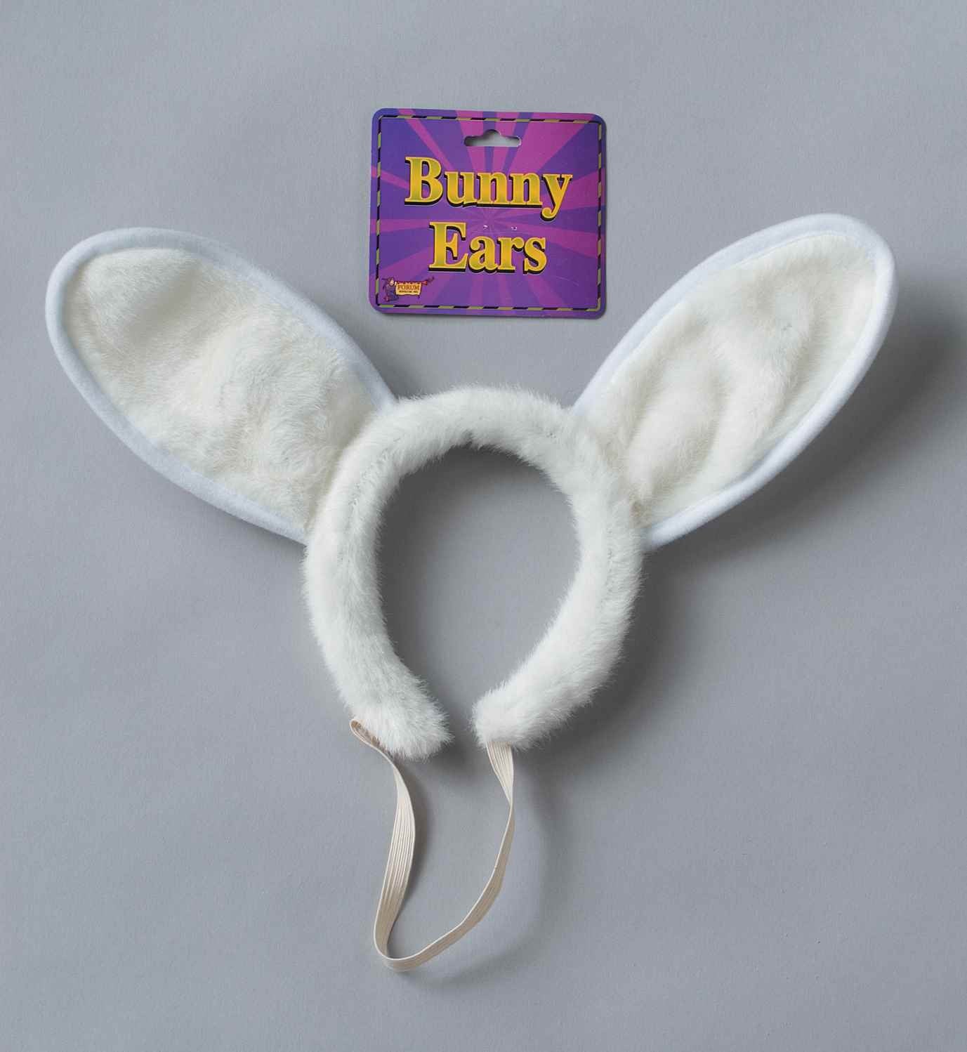 White Bunny Ears Costume Headband