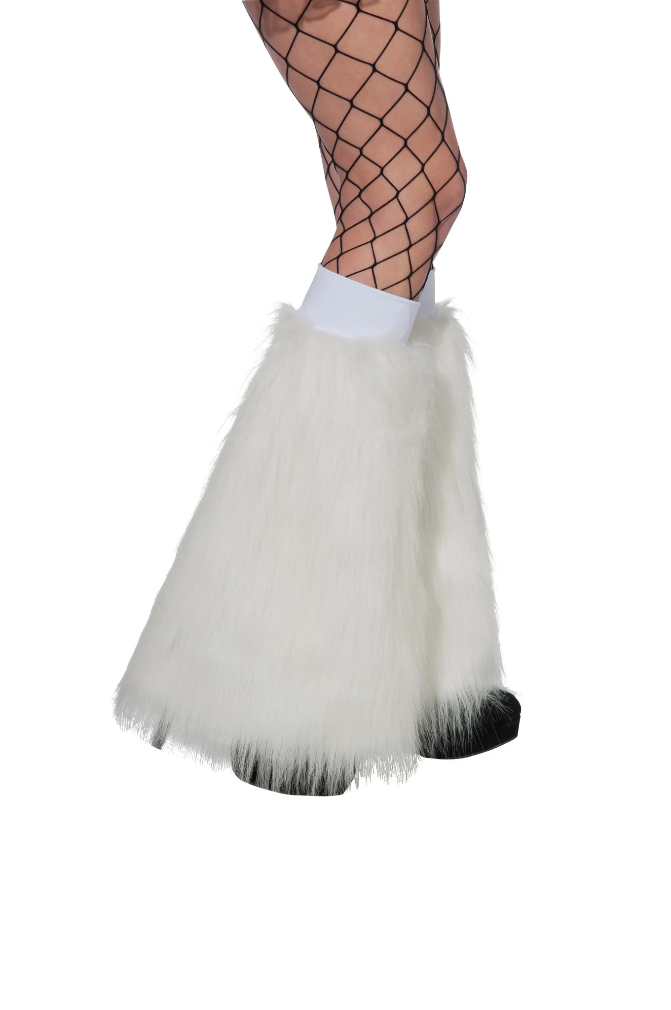 White Fluffy Leg Warmers
