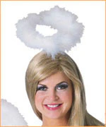 White Marabou Angel Halo