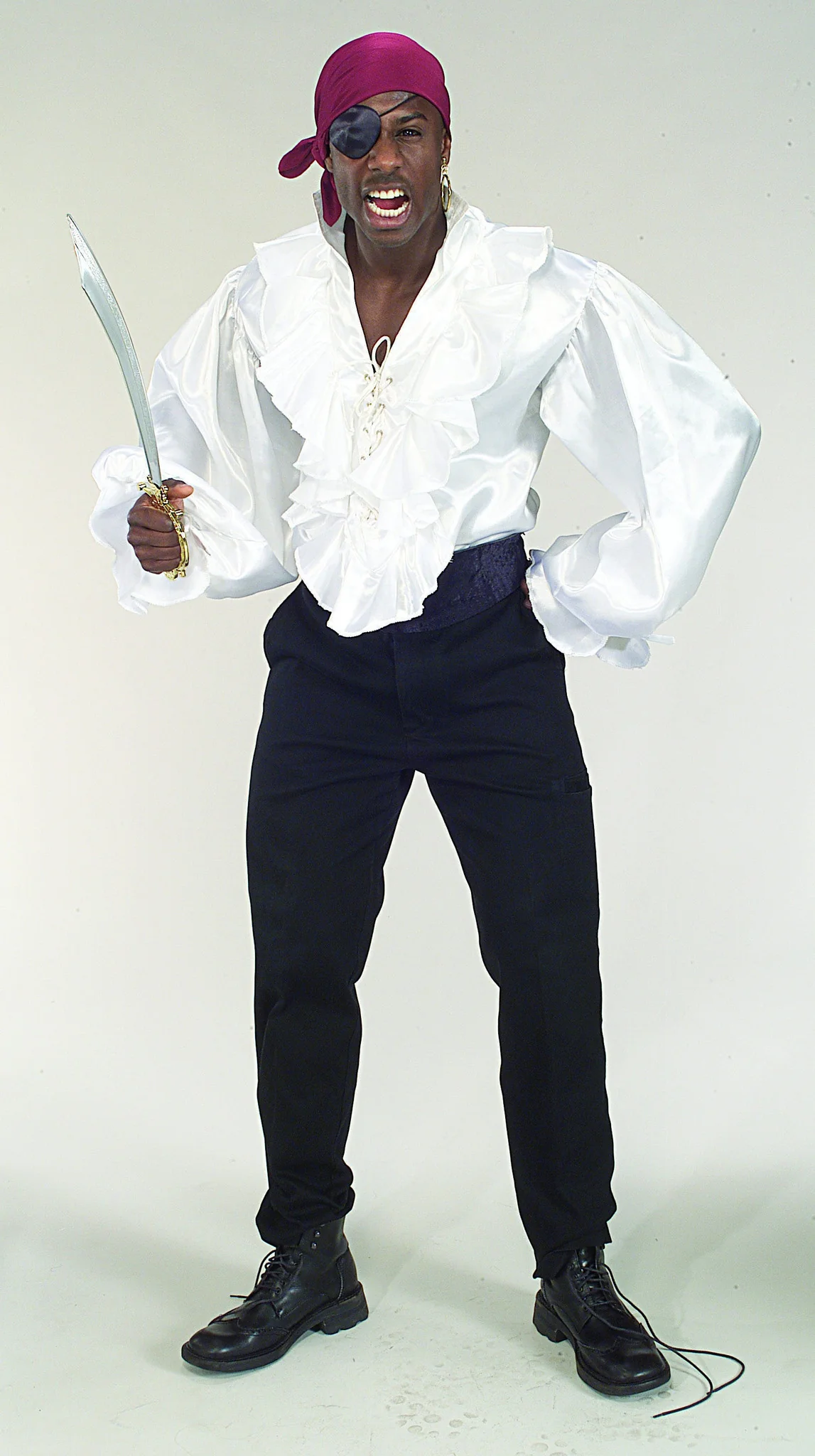 White Mens Pirate Shirt