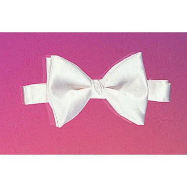 White Satin Bow Tie