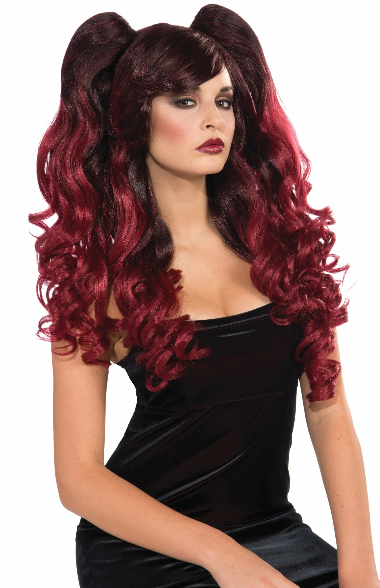 Wig&Ponies Set-Long-Burgundy