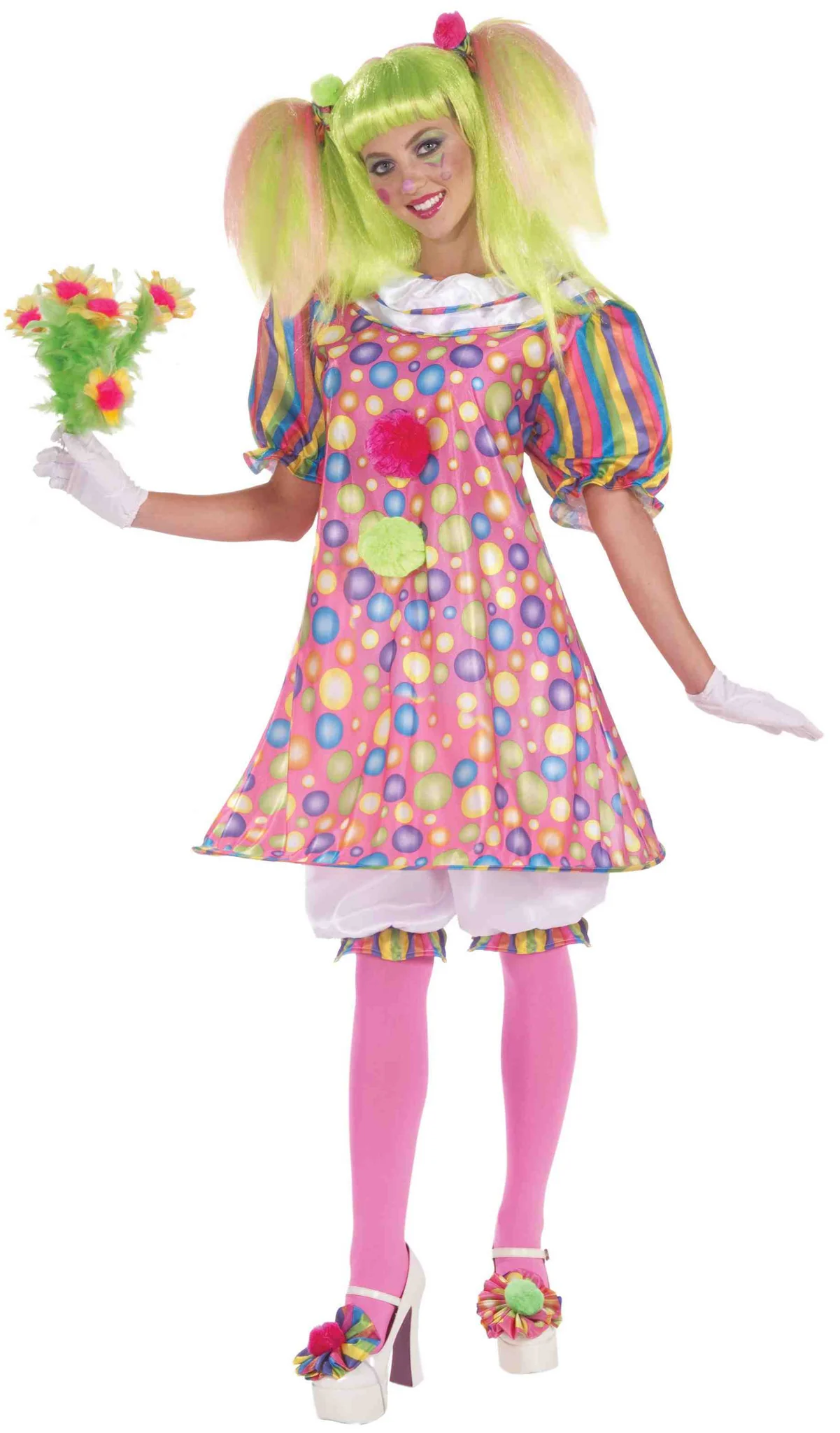 Womens Clown Costume Tickles the Clown