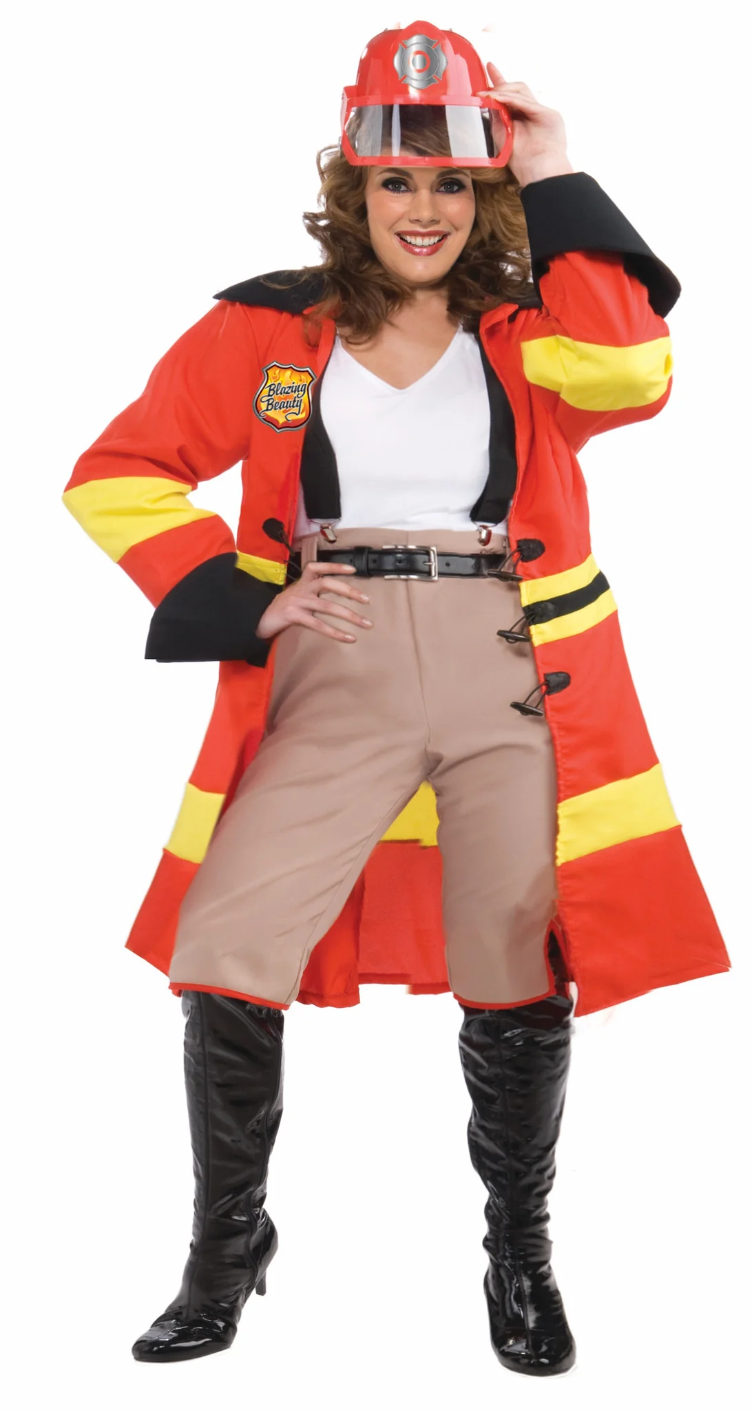 Women's Fire Fighter Plus Sized Costume