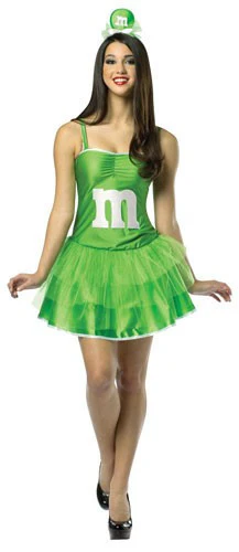 Womens Green M&Ms Party Dress