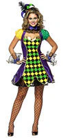 Womens Mardi Gras Jester Costume