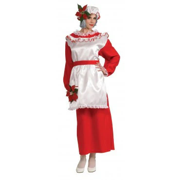 Womens Mrs. Poinsetta Claus Costume
