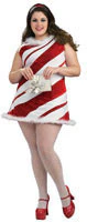Womens Plus Size Ms. Candy Cane Costume