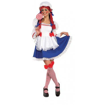 Womens/Teens Rag Doll Costume
