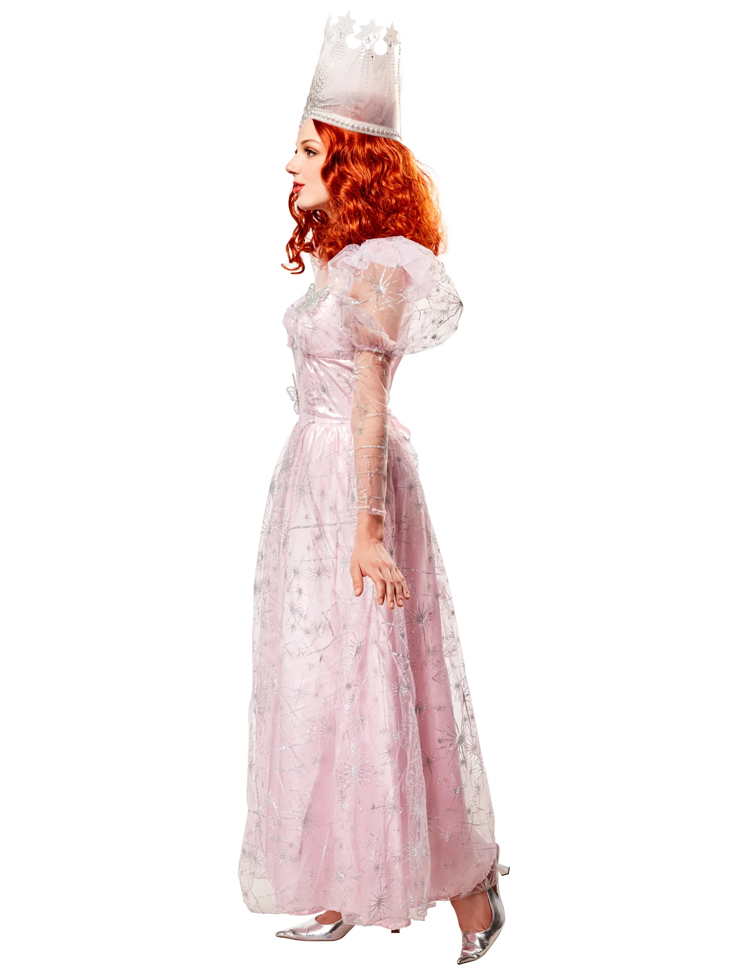Womens Wizard of Oz Glinda the Good Witch Dress and Tiara Costume - Image 3