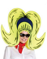 Yellow Foam Bouffant Wig