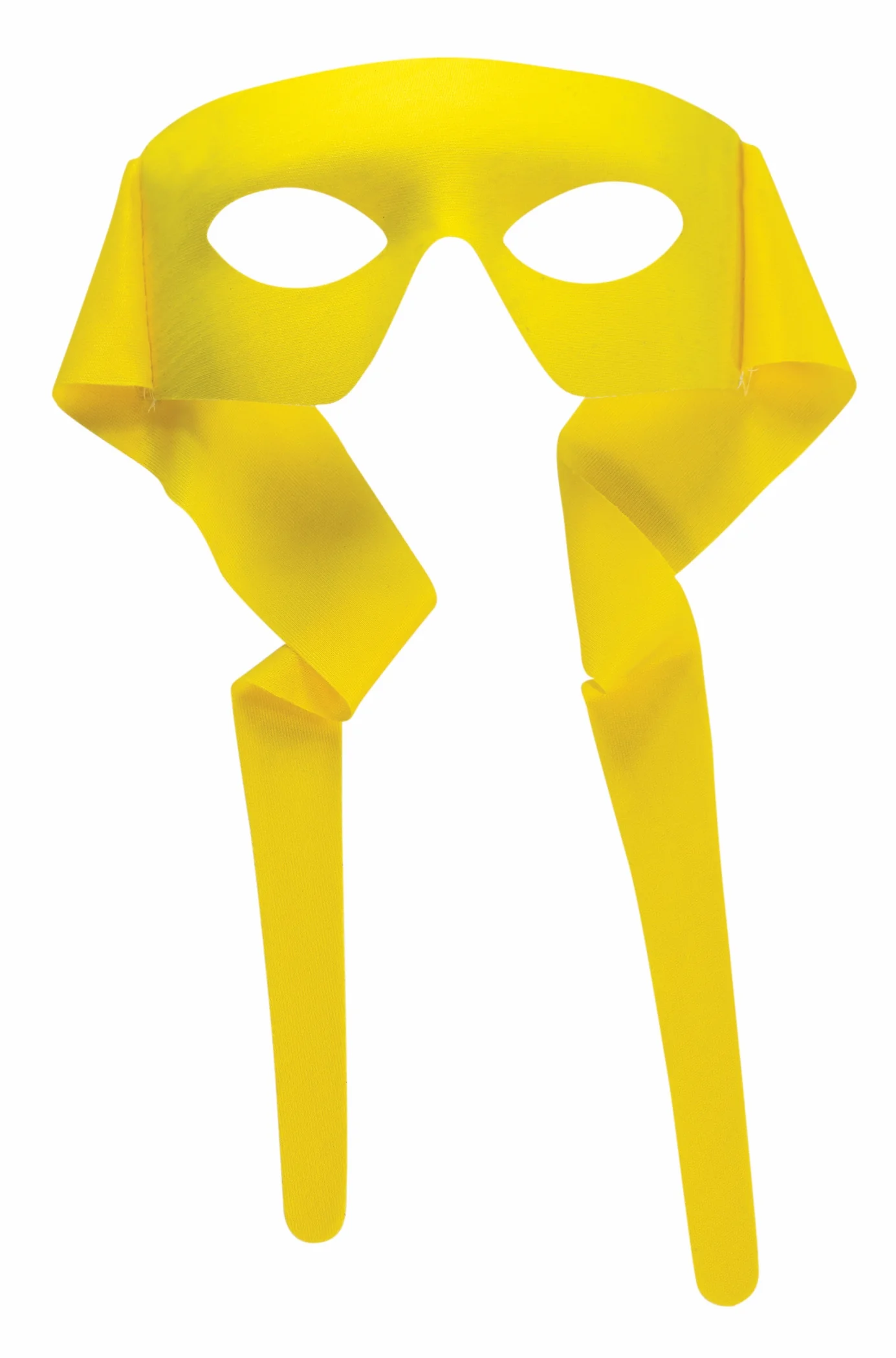 Yellow Masked Man Ninja Costume Mask with Ties