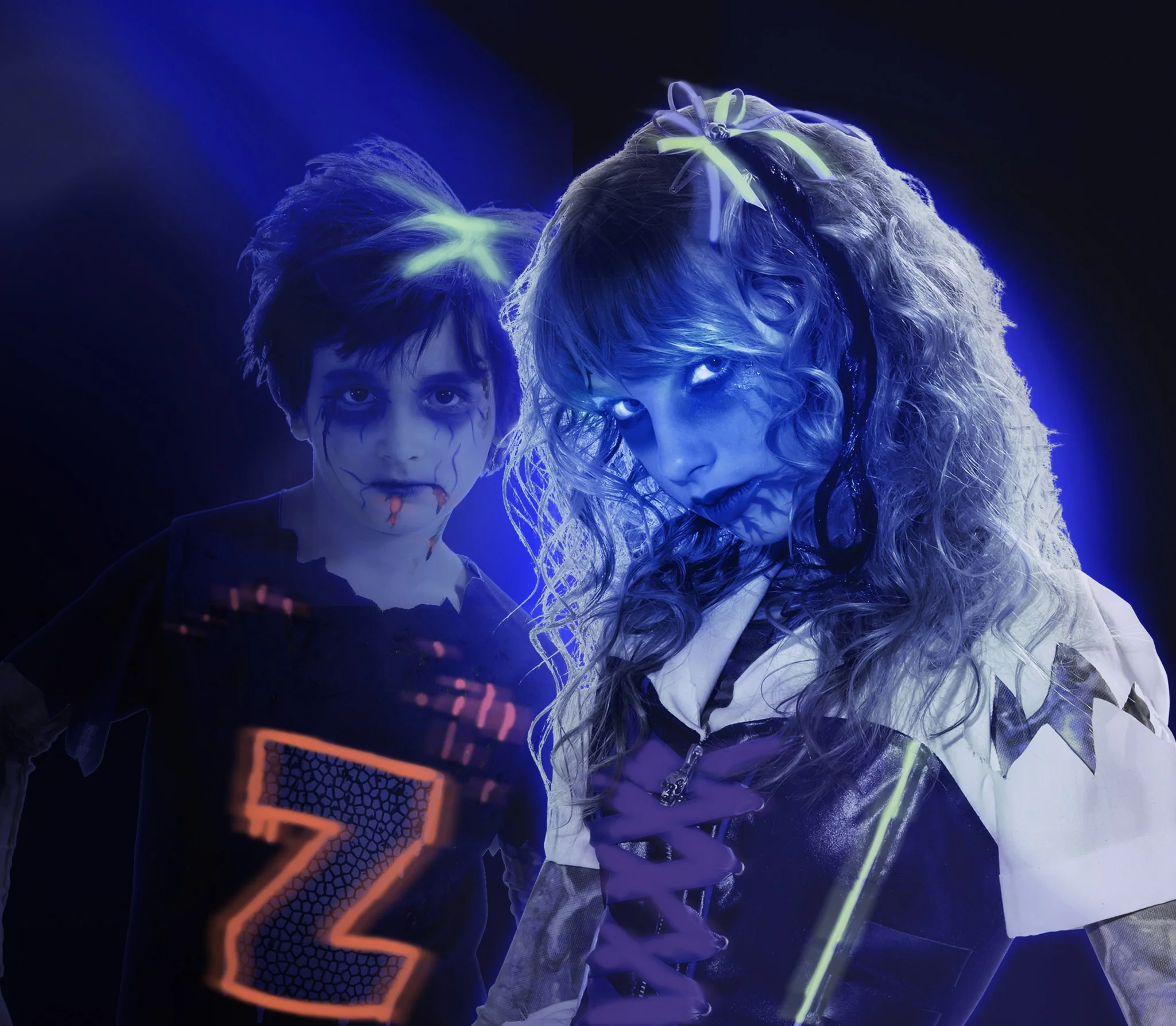 Zombie Black Light Makeup Set